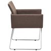 vidaXL Chaises &agrave; manger lot de 2 marron tissu