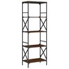 vidaXL Biblioth&egrave;que &agrave; 5 niveaux ch&ecirc;ne marron 59x35x171 cm