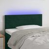 vidaXL T&ecirc;te de lit &agrave; LED Vert fonc&eacute; 90x5x78/88 cm Velours