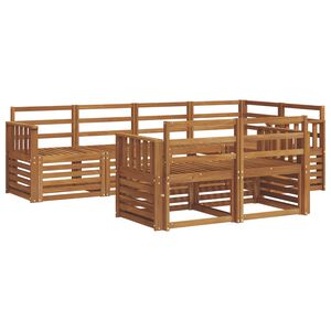 vidaXL Ensemble de canap&eacute;s d'ext&eacute;rieur 7 pc Naturel Polyester
