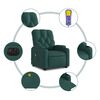 vidaXL Fauteuil inclinable de massage &eacute;lectrique Vert fonc&eacute; Tissu