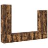vidaXL Ensemble de meubles TV 4 pcs Ch&ecirc;ne fum&eacute; Bois d'ing&eacute;nierie