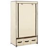 vidaXL Garde-robe Cr&egrave;me 87 x 49 x 159 cm Tissu