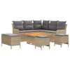 vidaXL Ensembles de meubles 7 pc Beige et Gris clair Rotin PE