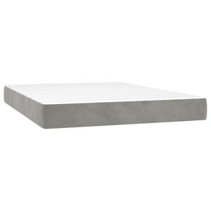 vidaXL Matelas &agrave; ressorts ensach&eacute;s mi-ferme gris clair 140x200x20 cm