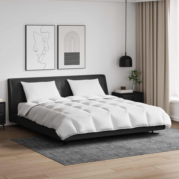 vidaXL Ensemble de Duvet avec oreiller 3 pcs Blanc Plume de canard