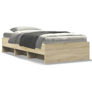 vidaXL Cadre de lit sans matelas ch&ecirc;ne sonoma 90x190 cm
