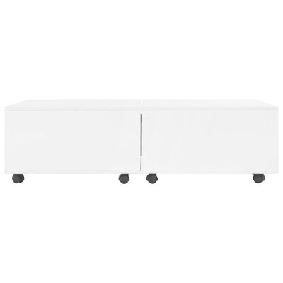 vidaXL Table basse Blanc brillant 120 x 60 x 35 cm