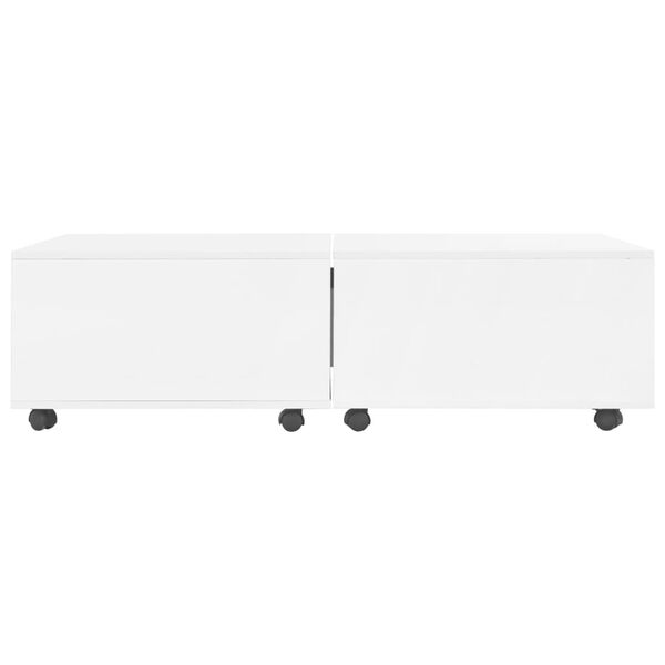 vidaXL Table basse Blanc brillant 120x60x35 cm