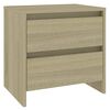 vidaXL Table de chevet ch&ecirc;ne sonoma 45x34,5x44,5 cm bois d&rsquo;ing&eacute;nierie