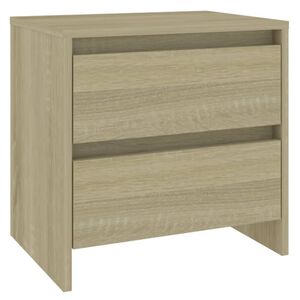vidaXL Table de chevet ch&ecirc;ne sonoma 45x34,5x44,5 cm bois d&rsquo;ing&eacute;nierie