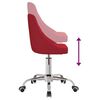vidaXL Chaise pivotante de salle &agrave; manger Rouge bordeaux Tissu