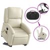 vidaXL Fauteuil inclinable de massage Crème Similicuir