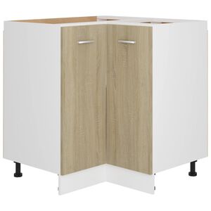 vidaXL Armoire d'angle basse "Lyon" Ch&ecirc;ne Sonoma 75,5 x 75,5 x 81,5 cm Bois d'ing&eacute;nierie