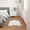 vidaXL Tapis en fausse Tafalla Blanc 50 x 80 cm Polyester