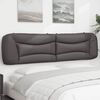 vidaXL Coussin de t&ecirc;te de lit Hvar gris 200 cm similicuir