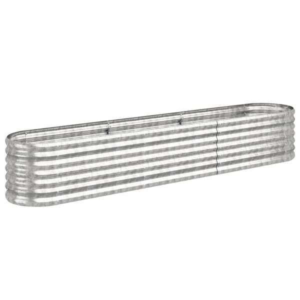 vidaXL Lit surélevé de jardin Acier galvanisé Argenté