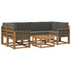 vidaXL Ensemble de canap&eacute;s d'ext&eacute;rieur 5 pcs Naturel et Anthracite