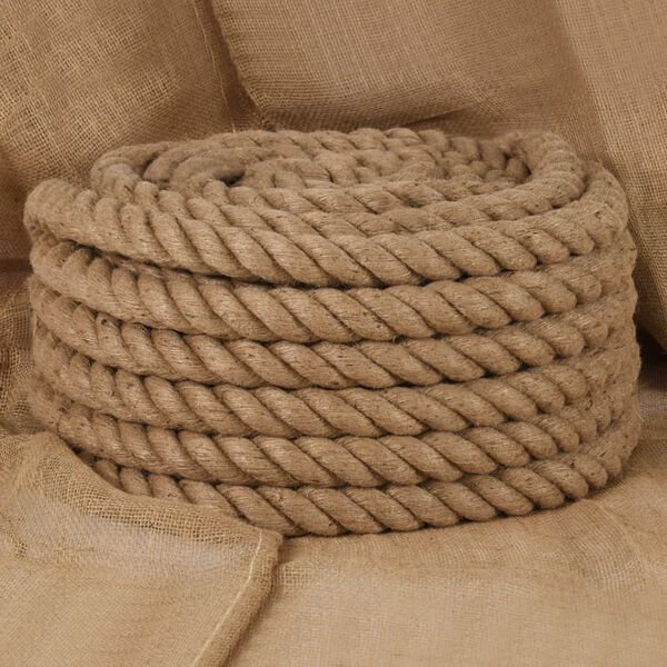 vidaXL Corde de jute 25 m de long 30 mm d'épaisseur
