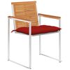 vidaXL Chaises de jardin lot de 4 avec coussins Bois d'acacia massif