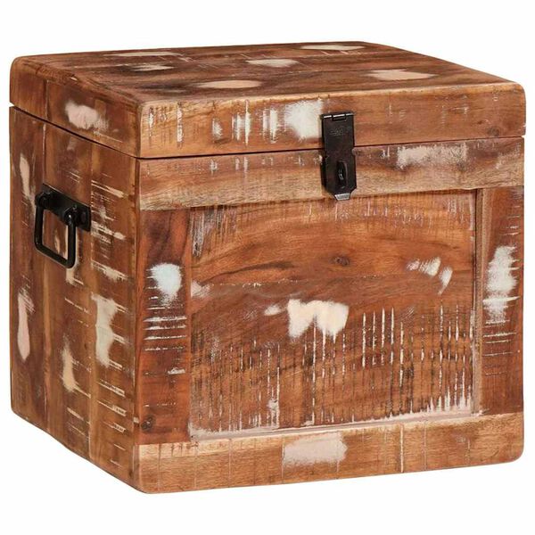 vidaXL Bo&icirc;te de rangement avec stockage Marron Bois de mangue massif