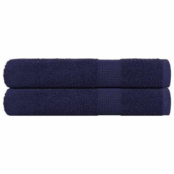 vidaXL Serviettes de sauna FROGN 2 pcs bleu marine 80x200 cm 360 g/m&sup2;