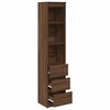 vidaXL Buffet haut chêne marron 37,5x35x180 cm bois d'ingénierie