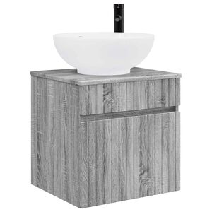 vidaXL Meuble de lavabo mural Sonoma gris 49 x 44,5 x 66,5 cm