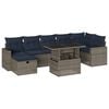 vidaXL Ensemble de canap&eacute; de jardin 8 pcs avec coussins gris r&eacute;sine tress&eacute;e