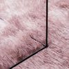 vidaXL Tapis Shaggy &agrave; poils longs NAVARRA rose poudr&eacute; 120x120 cm