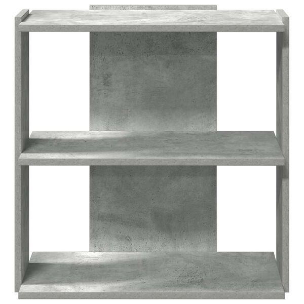 vidaXL Biblioth&egrave;que &agrave; 3 niveaux gris b&eacute;ton 60x30x60 cm bois ing&eacute;nierie