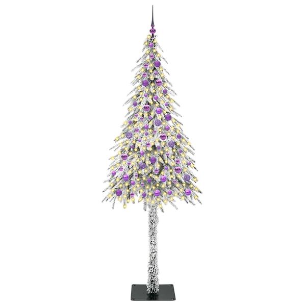 vidaXL Sapin de No&euml;l avec 300 LED Blanc 210 cm PE et Acier