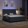 vidaXL Lit à Ressorts avec Matelas LED Gris foncé 180 x 200 cm Velours