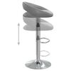 vidaXL Tabouret de bar Gris Similicuir
