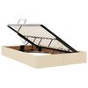 vidaXL Lit avec rangement et matelas Cr&egrave;me 120 x 200 cm Polyester