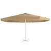 vidaXL Tissu de remplacement pour parasol d'extérieur Taupe 515 cm