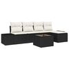 vidaXL Ensemble de canap&eacute; de jardin 5 pc Marron et Cr&egrave;me polyrotin