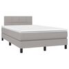 vidaXL Sommier &agrave; lattes de lit et matelas gris clair 120x190 cm tissu
