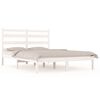 vidaXL Cadre de lit sans matelas blanc bois massif 160x200 cm