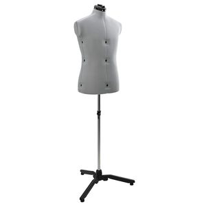 vidaXL Forme de robe ajustable homme Gris 37.5-45.5 pouces tissu