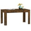 vidaXL Table à manger chêne fumé 140x74,5x76 cm bois d'ingénierie