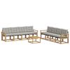 vidaXL Ensemble de canap&eacute;s d'ext&eacute;rieur 9 pc Blanc et gris clair