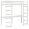 vidaXL Cadre de lit mezzanine Blanc 80 x 200 cm Pin massif