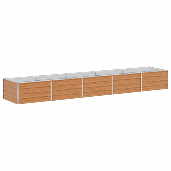vidaXL Lit surélevé de jardin 400x80x45 cm Acier galvanisé Argenté