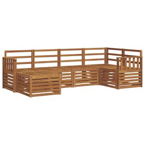 vidaXL Ensemble de canap&eacute;s d'ext&eacute;rieur 6 pc Naturel Polyester