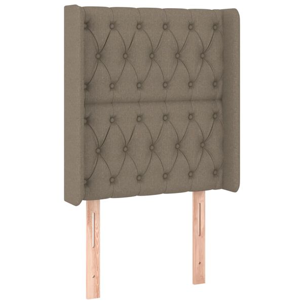 vidaXL T&ecirc;te de lit avec oreilles Taupe 83x16x118/128 cm Tissu