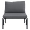 vidaXL Mobilier de jardin avec coussin avec oreiller Anthracite Acier