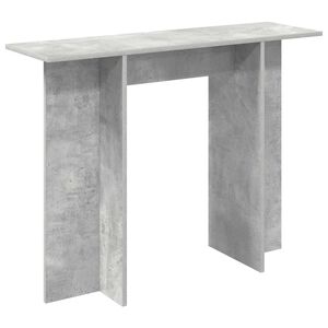 vidaXL Table console Gris b&eacute;ton 100 x 30 x 75 cm Bois d'ing&eacute;nierie