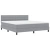 vidaXL Lit &agrave; ressorts avec matelas Gris clair 180 x 200 cm tissu