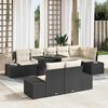 vidaXL Ensemble de canap&eacute; de jardin 9 pcs Noir Poly rotin